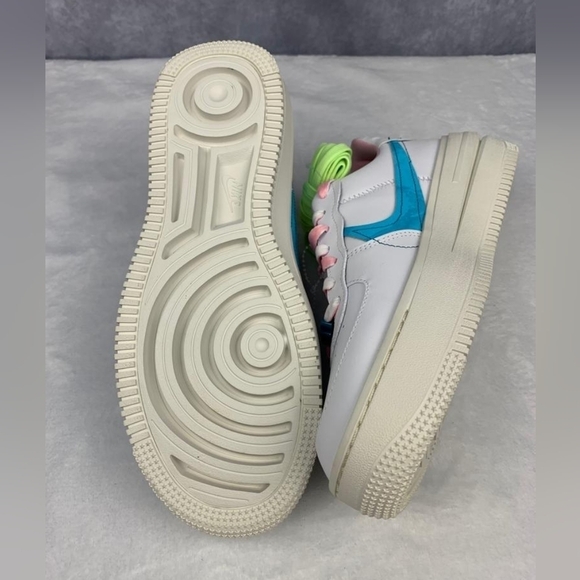 Womens Nike AF 1 Platform shoes DZ5197-100 White Green Pink Sz 10 sneaker - Picture 11 of 12